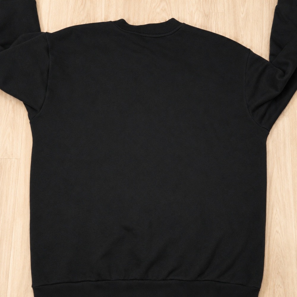 Adidas Adventure Crewneck Sweatshirt Black Red Logo Pullover Men's Medium - Picture 4 of 4